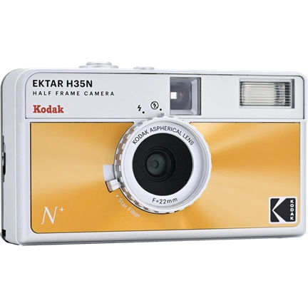 KODAK EKTAR H35N CAMERA GLAZED ORANGE