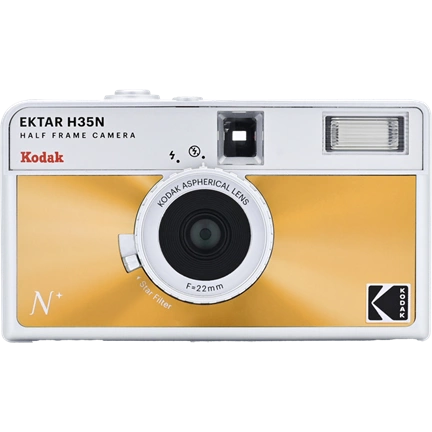 KODAK EKTAR H35N CAMERA GLAZED ORANGE