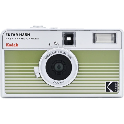 KODAK EKTAR H35N CAMERA STRIPED GREEN