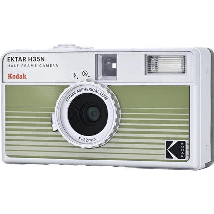 KODAK EKTAR H35N CAMERA STRIPED GREEN