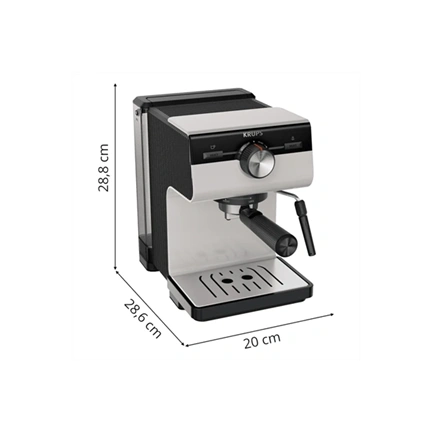 KRUPS XP381B10 Authentic karos kávéfőző, Szürke/Fekete
