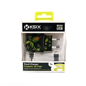 KSIX Fali töltő micro USB-vel; 1A - Trópusi