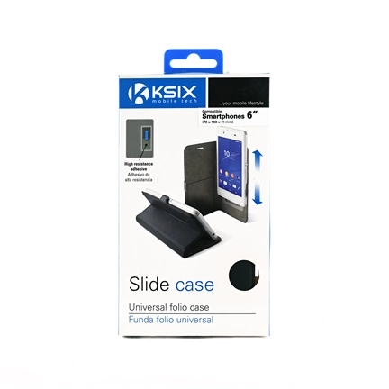 KSIX mobiltelefon tok 6 colos telefonokhoz, fekete