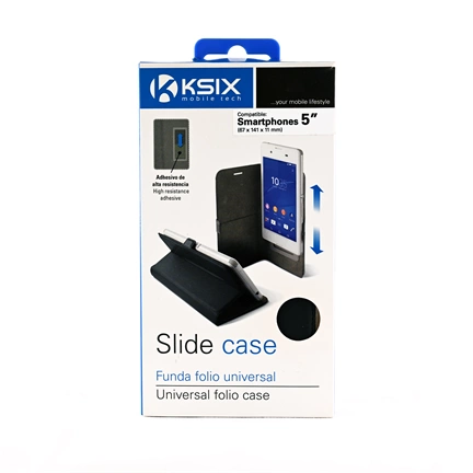 KSIX mobiltelefon tok 5 colos telefonokhoz, fekete