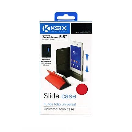 KSIX mobiltelefon tok 5,5 colos telefonokhoz, piros