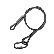 KUPO 100 cm-es biztonsági kábel – 4,8 mm átmérőjű (fekete)