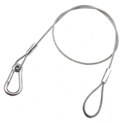 KUPO 75 cm-es biztonsági kábel – 3,2 mm átmérőjű (rozsdamentes acél)