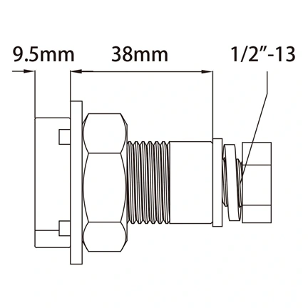 KUPO szerelőprofil adapter 1/2"-os csavarral