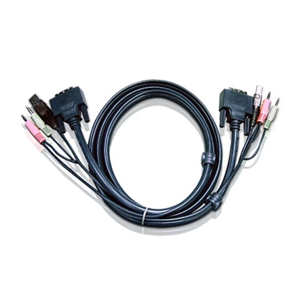 KVM Aten 2L-7D02U USB-DVI KVM kábel - 2m