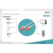 Kábel Digitus UTP CAT6 patch 5m szürke