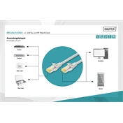 Kábel Digitus UTP CAT6a patch 1m szürke