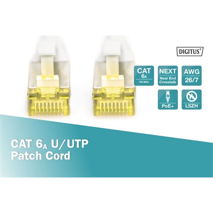 Kábel Digitus UTP CAT6a patch 1m szürke