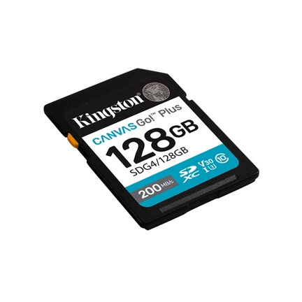 Kingston Canvas Go! Plus (Gen4) memóriakártya SDXC UHS-I U3 V30 200MB/s 128GB Kingston Canvas Go! Plus (Gen4) memóriakártya SDXC UHS-I U3 V30 200MB/s 128GB