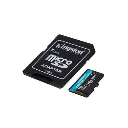 Kingston Canvas Go! Plus (Gen4) memóriakártya microSDXC U3 V30 A2 200MB/s 1TB + adapter