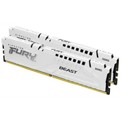 Kingston Fury Beast DDR5 memória 6400MHz CL32 64GB Kit2 AMD Expo fehér
