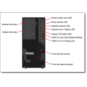 LENOVO torony szerver - ST50 V3 (3.5"), 4C 6315P 2.8Ghz, 1x16GB, 2x 480GB RI SSD, SW RAID, XCC2: Std, 500W.
