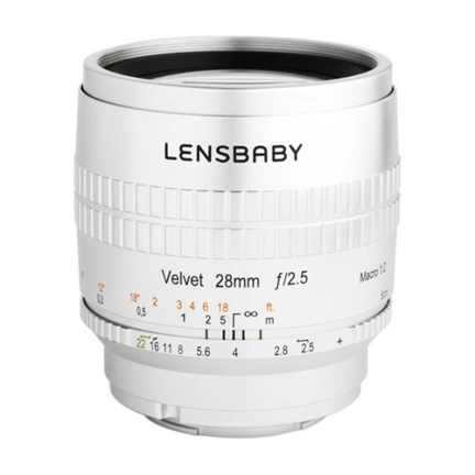 LENSBABY Velvet 28mm f/2.5 ezüst (Nikon F)