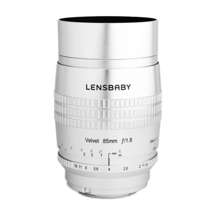LENSBABY Velvet 85mm f/1.8 ezüst (Fuji X)