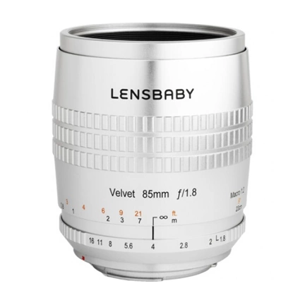 LENSBABY Velvet 85mm f/1.8 ezüst (Fuji X)