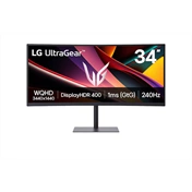 LG 34G630A-B UltraGear G6 gaming monitor 34", WQHD, VA, ívelt 1500R, 240Hz, 1ms GtG, FreeSync Premium