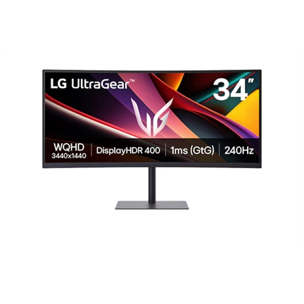 LG 34G630A-B UltraGear G6 gaming monitor 34", WQHD, VA, ívelt 1500R, 240Hz, 1ms GtG, FreeSync Premium