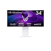 LG 34GX90SA-W smart gaming monitor - 34" UltraGear, ívelt 800R, WebOS, OLED, WQHD, 240Hz