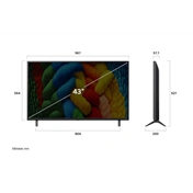 LG 43NANO80A3B televízió - 43" NanoCell AI NANO80 4K Smart TV