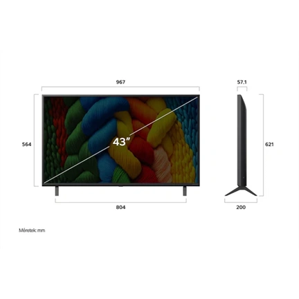 LG 43NANO80A3B televízió - 43" NanoCell AI NANO80 4K Smart TV