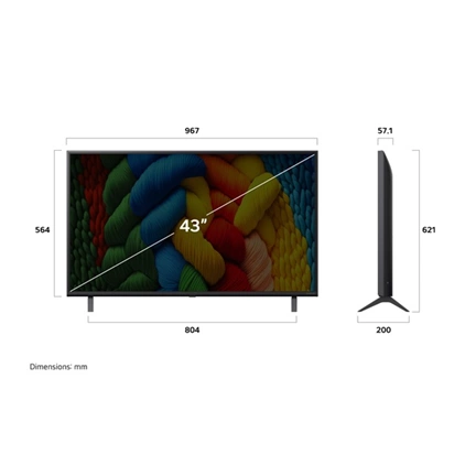 LG 43NANO80A3B televízió - 43" NanoCell AI NANO80 4K Smart TV 2025