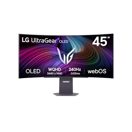LG 45GX90SA-B smart gaming monitor - 45" UltraGear, ívelt 800R, WebOS, OLED, WQHD, 240Hz