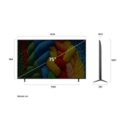 LG 75NANO80A3B televízió - 75" NanoCell AI NANO80 4K Smart TV 2025
