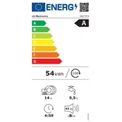 LG DB273TX beépíthető mosogatógép 14 teríték