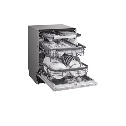 LG DB365TXS QuadWash mosogatógép - beépíthető, gőzös, TrueSteam, automatikus ajtónyitás, 14 teríték, ThinQ WiFi