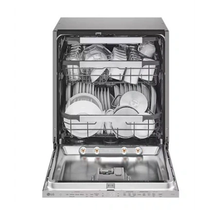 LG DB597TXS QuadWash mosogatógép - beépíthető, gőzös, TrueSteam, automatikus ajtónyitás, 14 teríték, ThinQ WiFi