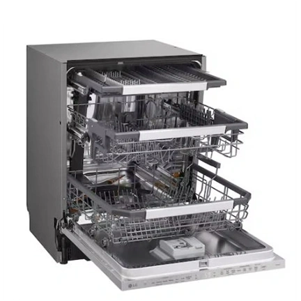 LG DB597TXS QuadWash mosogatógép - beépíthető, gőzös, TrueSteam, automatikus ajtónyitás, 14 teríték, ThinQ WiFi