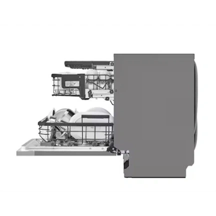 LG DB597TXS QuadWash mosogatógép - beépíthető, gőzös, TrueSteam, automatikus ajtónyitás, 14 teríték, ThinQ WiFi