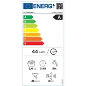 LG F2WR509SWW gőzmosógép, 9 kg, max. 1200 ford./perc, AI DD technológia, keskeny kialakítás