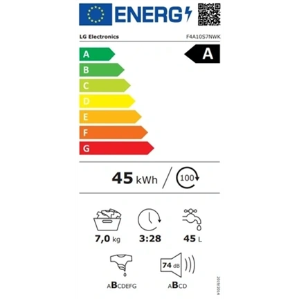 LG F4A10S7NWK elöltöltős keskeny mosógép