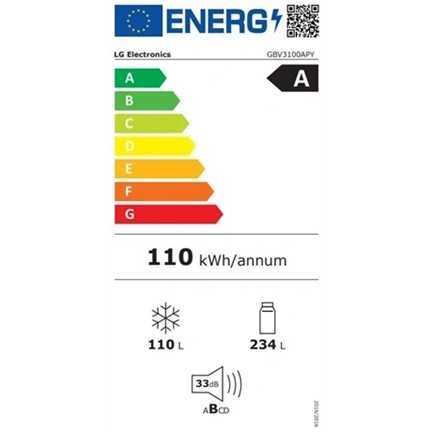 LG GBV3100APY alulfagyasztós hűtő