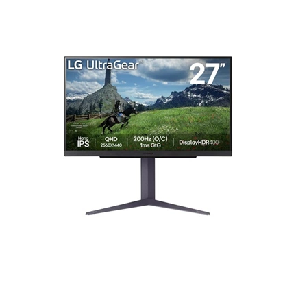 LG Gaming 200Hz Nano IPS monitor 27" 27GS85Q, 2560x1440, 16:9, 400cd/m2, 1ms, 2xHDMI/DisplayPort/3xUSB, Pivot LG Gaming 200Hz Nano IPS monitor 27" 27GS85Q, 2560x1440, 16:9, 400cd/m2, 1ms, 2xHDMI/DisplayPort/3xUSB, Pivot