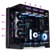 LIAN LI O11DEXL-1X Upright GPU-Bracket - fekete