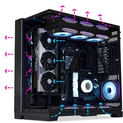 LIAN LI O11DEXL-1X Upright GPU-Bracket - fekete