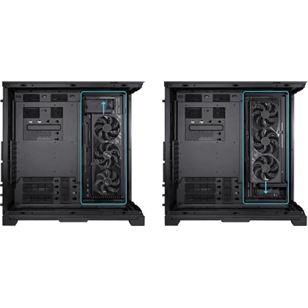 LIAN LI O11DEXL-1X Upright GPU-Bracket - fekete