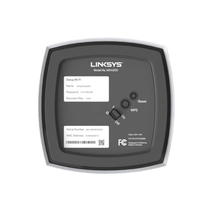 LINKSYS Velop Whole Home Intelligent Mesh WiFi 6 (AX4200) System, Tri-Band, 2-pack