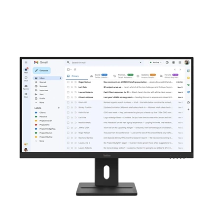 Lenovo ThinkVision E27-40 monitor 27" FHD IPS 100Hz, állítható magasságú, elfordítható, pivot állvány