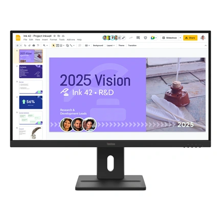 Lenovo ThinkVision E27Q-40 monitor 27" QHD IPS 100Hz, állítható magasságú, elfordítható, pivot állvány
