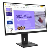 Lenovo ThinkVision E27Q-40 monitor 27" QHD IPS 100Hz, állítható magasságú, elfordítható, pivot állvány