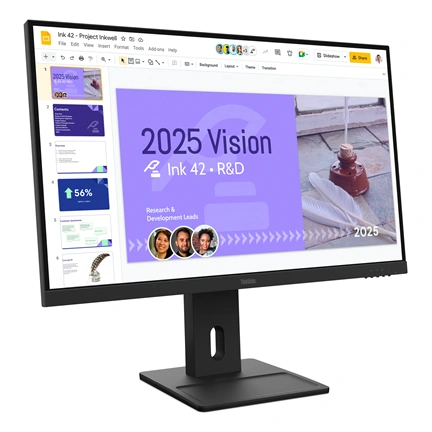 Lenovo ThinkVision E27Q-40 monitor 27" QHD IPS 100Hz, állítható magasságú, elfordítható, pivot állvány