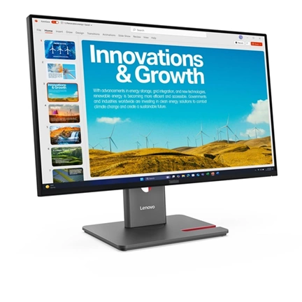 Lenovo ThinkVision P24QD-40 monitor 23,8" QHD IPS 120Hz, állítható magasságú, elfordítható, pivot állvány