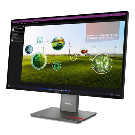 Lenovo ThinkVision P27Q-40 monitor 27" QHD IPS 120Hz, állítható magasságú, elfordítható, pivot állvány